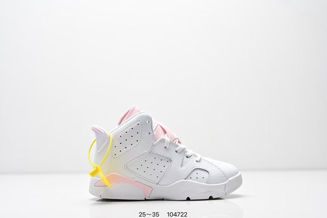 Joe 6 split leather children's shoes "white, pink"