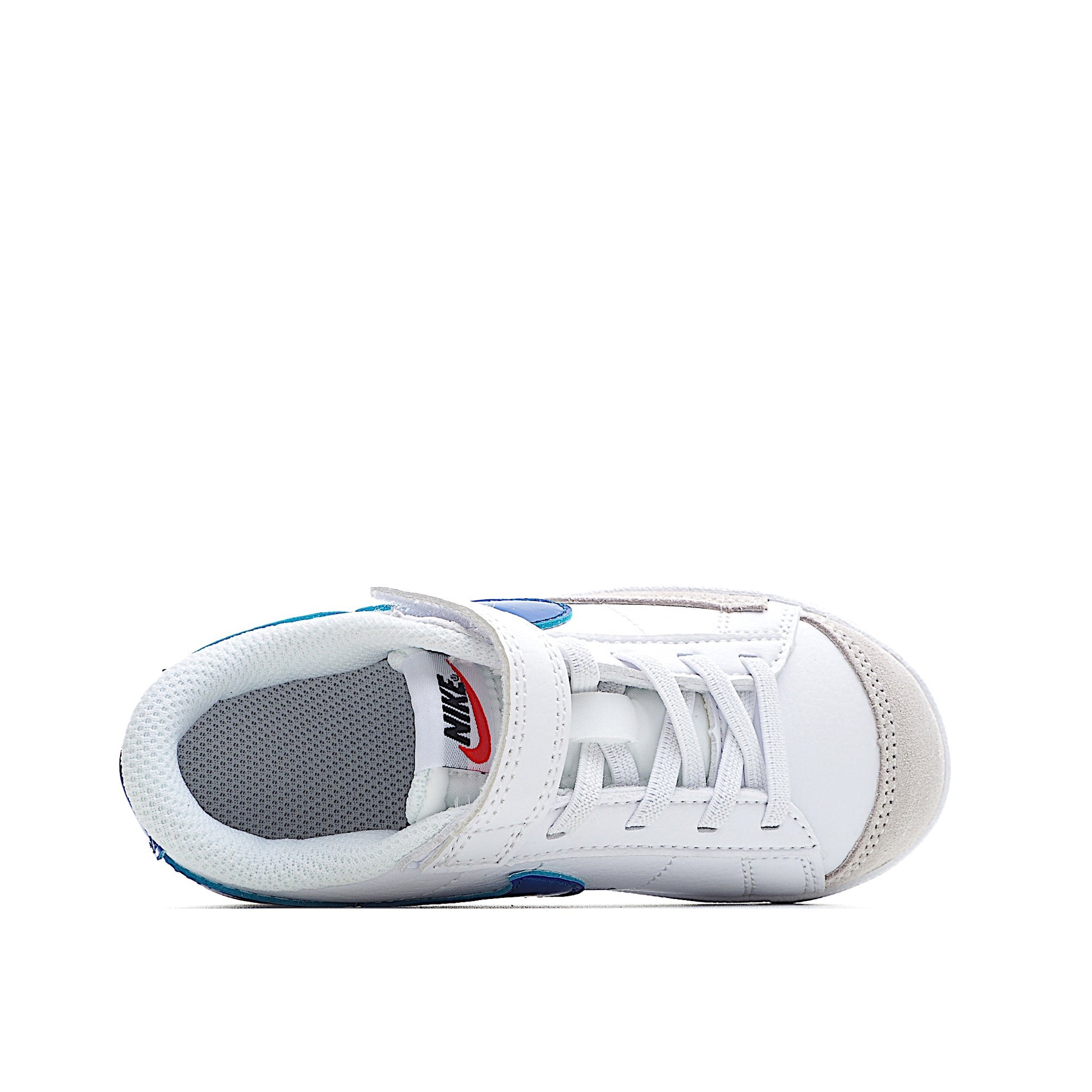 Trail Blazers Velcro Low-Top Kids Sneakers" white, blue"