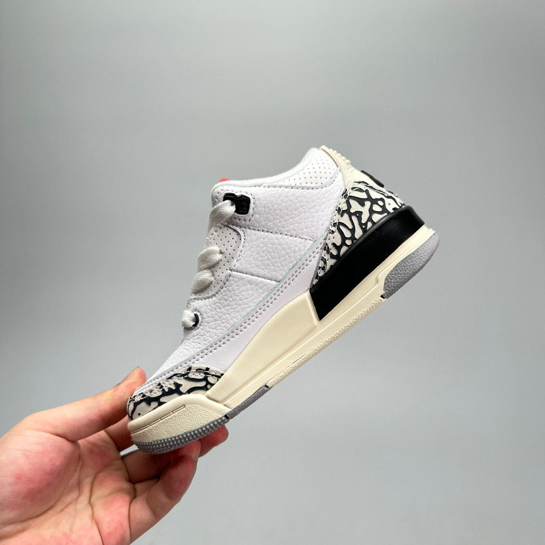 Jordan 3 children's shoes" white,cream"