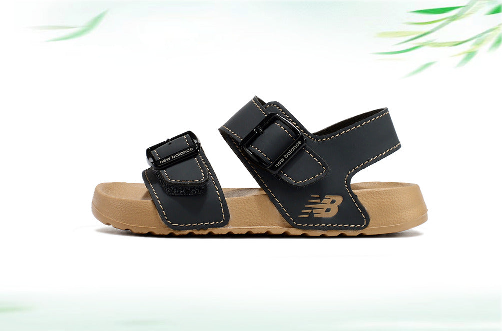 G version of Birkenstock Velcro sandals for children" black"