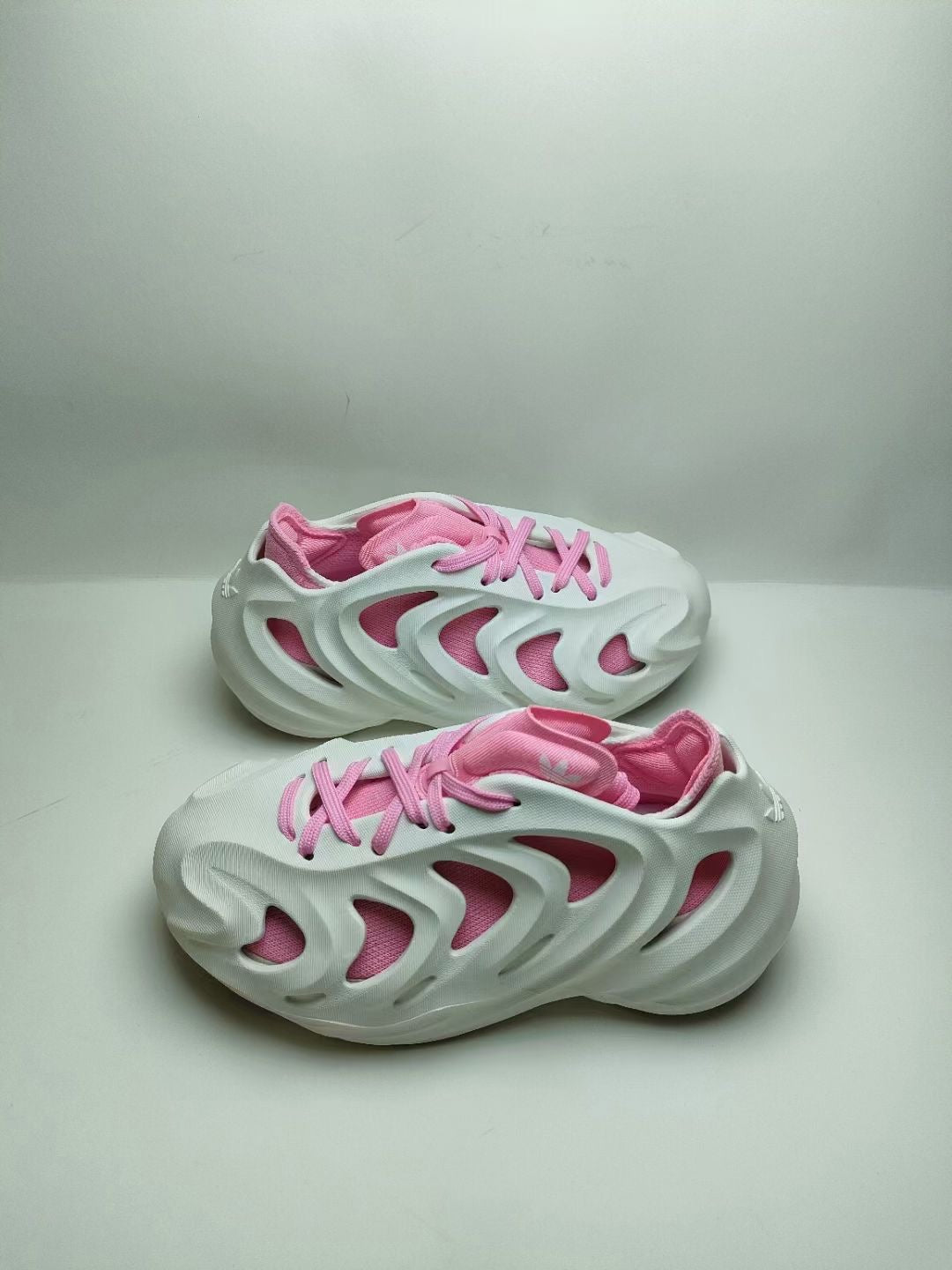ADIDAS clover adiFOM boys and girls hole shoes " light gray, pink"
