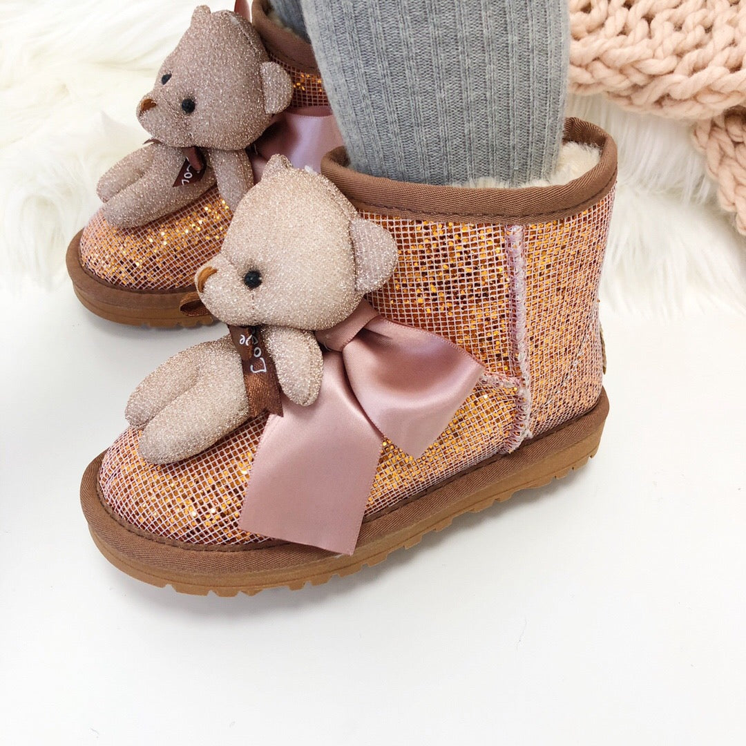 UGG Bear Snow Boots "rose gold "