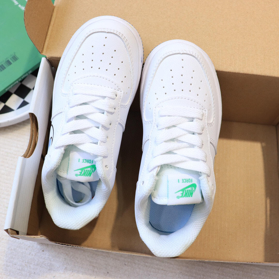 Air Force low-top lace-up sneakers" white"