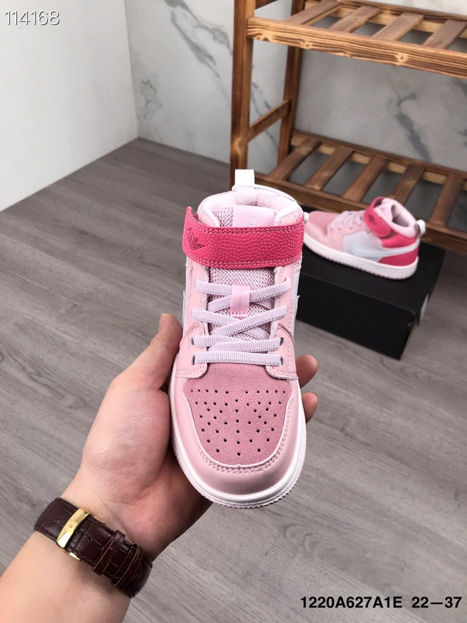 Joe's high-top Velcro children's shoes" pink"