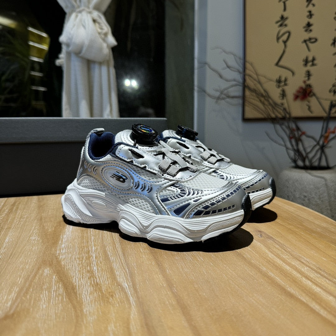 NB New Balance Retro Daddy Style Casual Sports Running Shoes" silver"