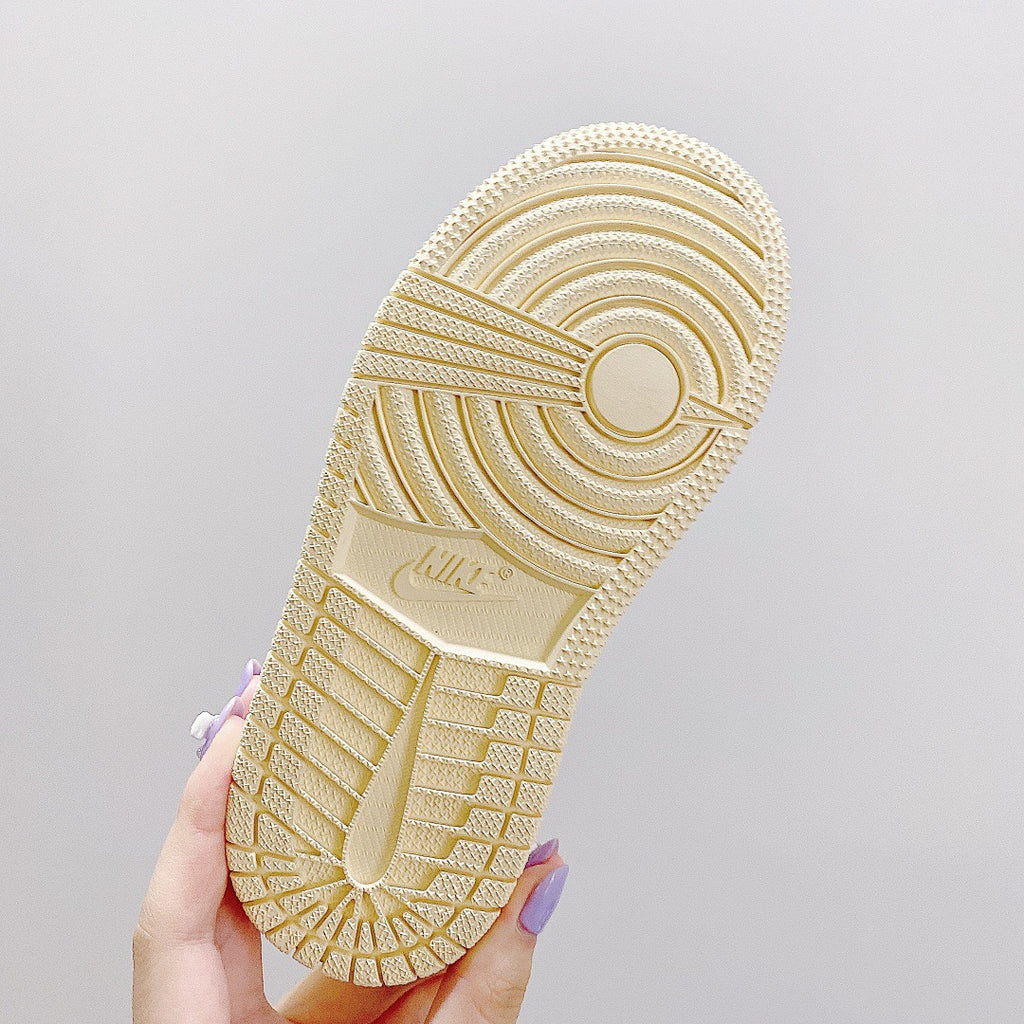 Joe 1 low-top elastic buckle parent-child shoes" pink, white, yellow"