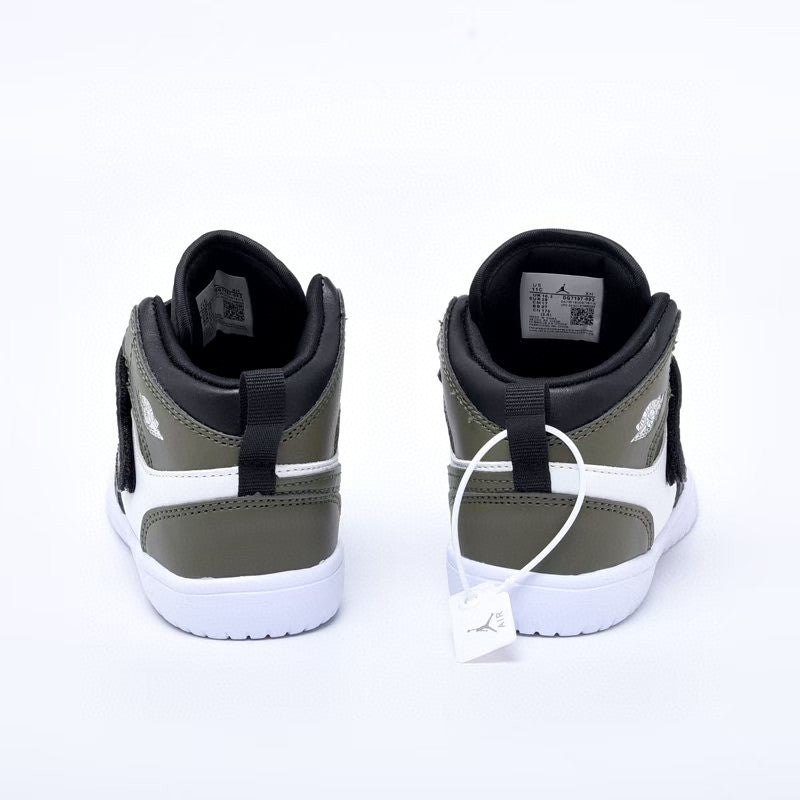 Jordan Wings Kids Shoes" white, black, olive green"