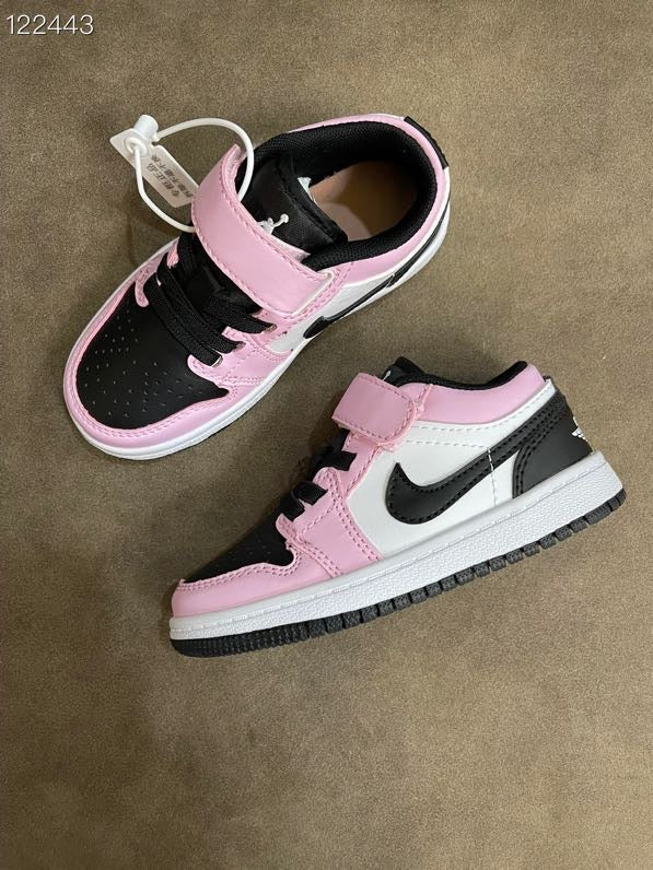 AIR JORDAN 1 low-top Velcro"  white, pink, black"
