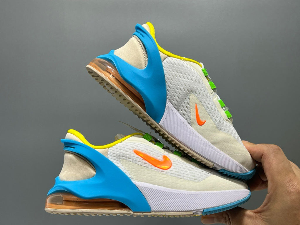 Nike 270 third generation elastic band air cushion children's shoes" white, green, yellow"