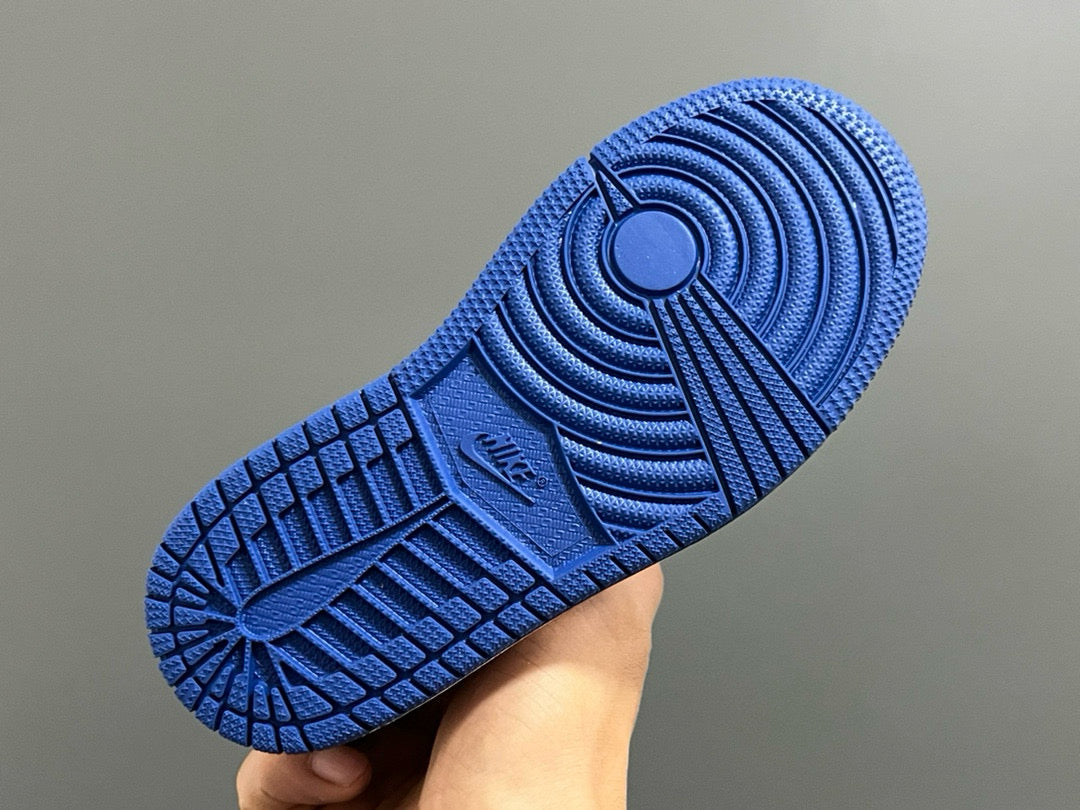 Joe 1 Zhongbang lock children's sports shoes" white, blue"