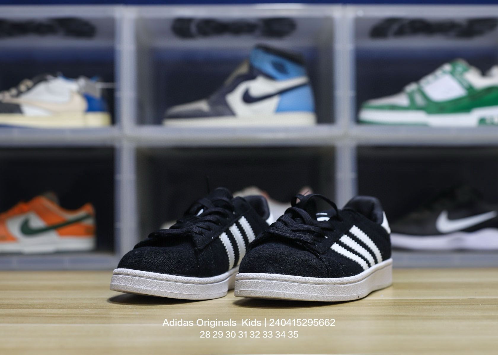 Adidas clover pig leather sneakers " black"