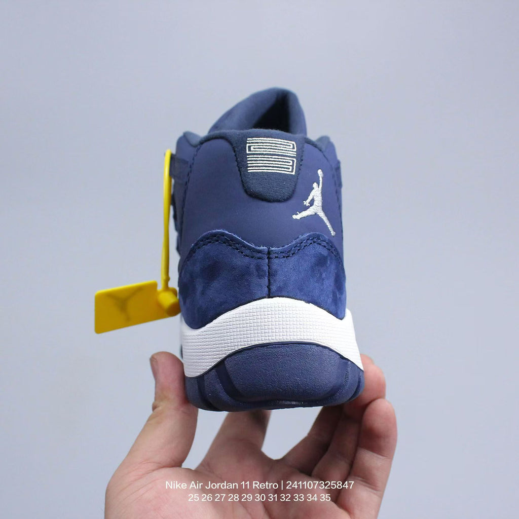 Joe 11 high-top high-quality children's shoes" basketball" Deep blue"