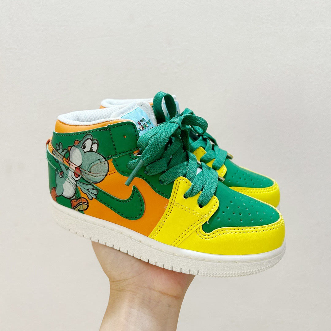 AJ1 Super Mario joint" yellow, orange, green"