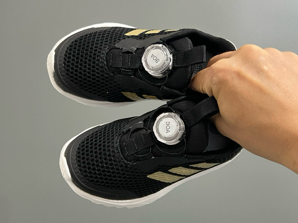 Adidas BOA lock 3 mesh shoes for children" black, gold"