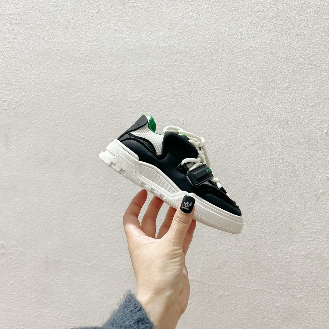 AD Velcro children's casual sneakers" black, green"