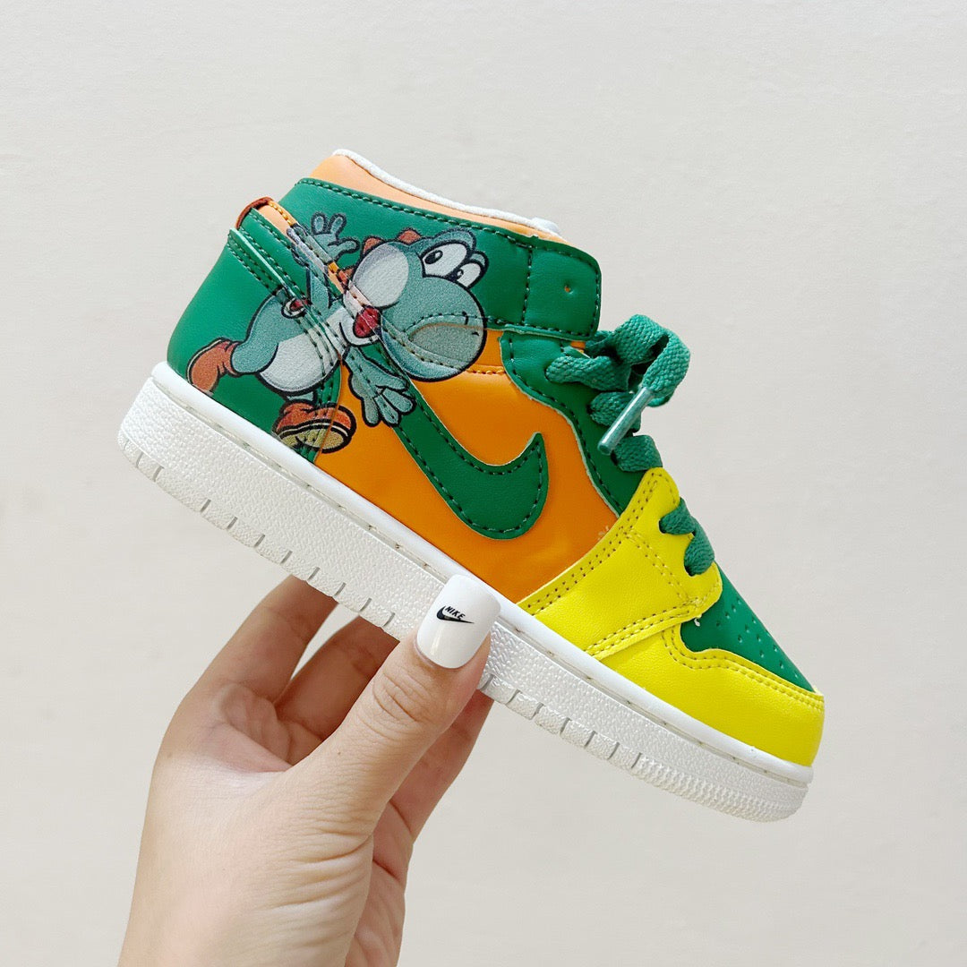 AJ1 Super Mario joint" yellow, orange, green"