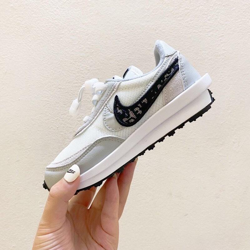 Nike Waffle Casual Jogging Shoes Deconstructed Double Hook" white"