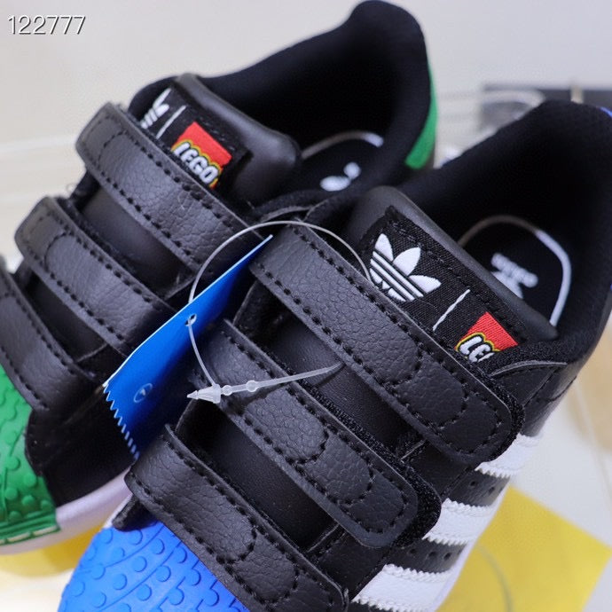 Adidas LEGO joint shell toe children's shoes" black, blue, green"