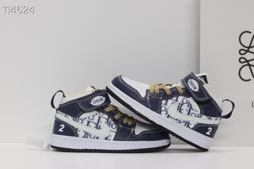 Joe's high-top Velcro children's shoes" white, and black"