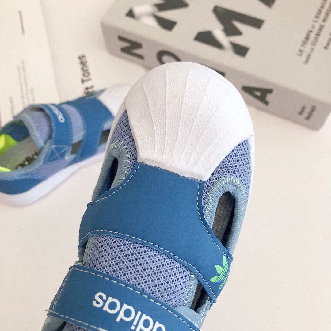Adidas Baotou shell toe Bingdundun" light blue, darker blue"