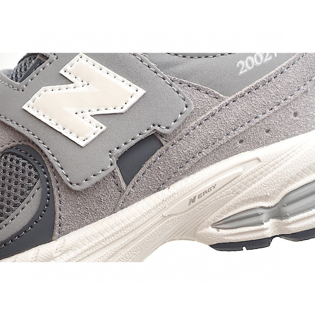 NB327 Rotating Buckle Waffle Gump Children's Shoes" light gray"