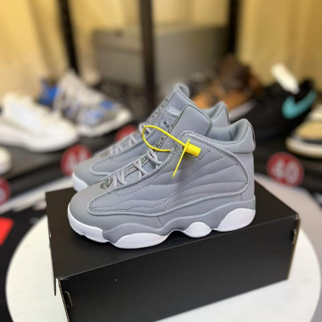 AJ-818 basketball shoes" gray"