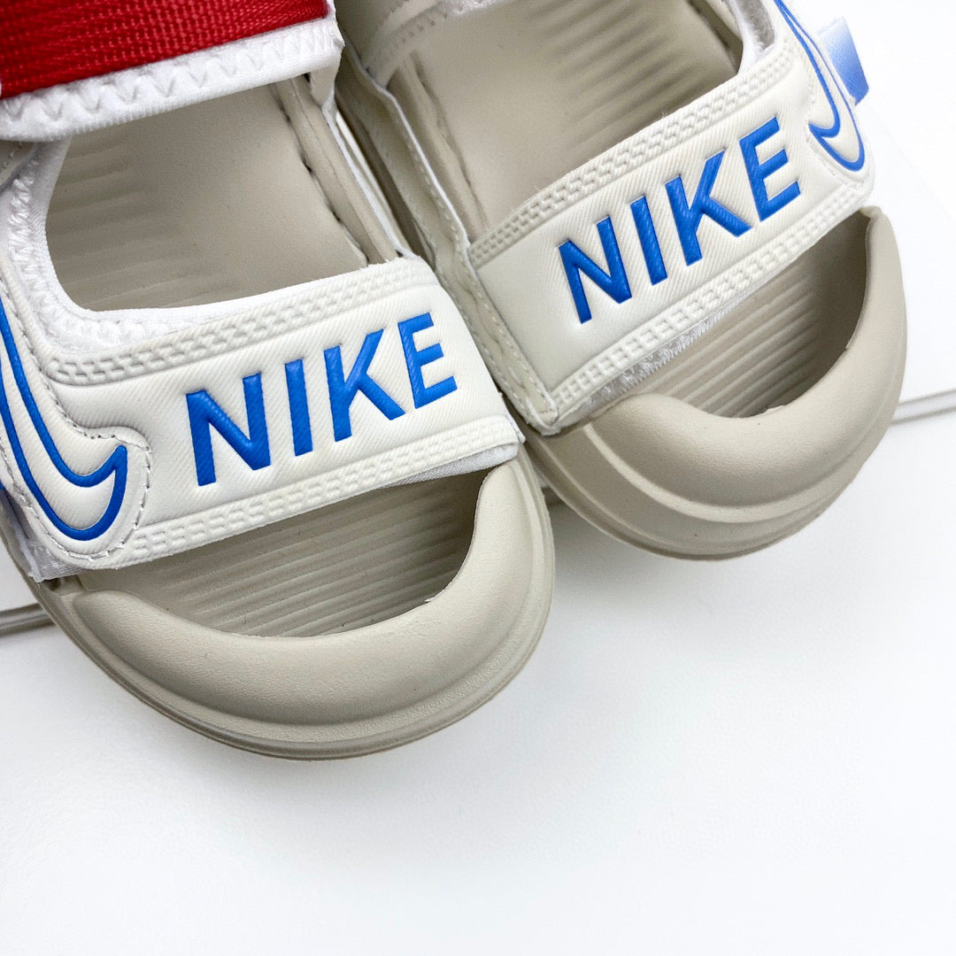 Nike Twist Lock Closed Toe Sandals" white, gray"