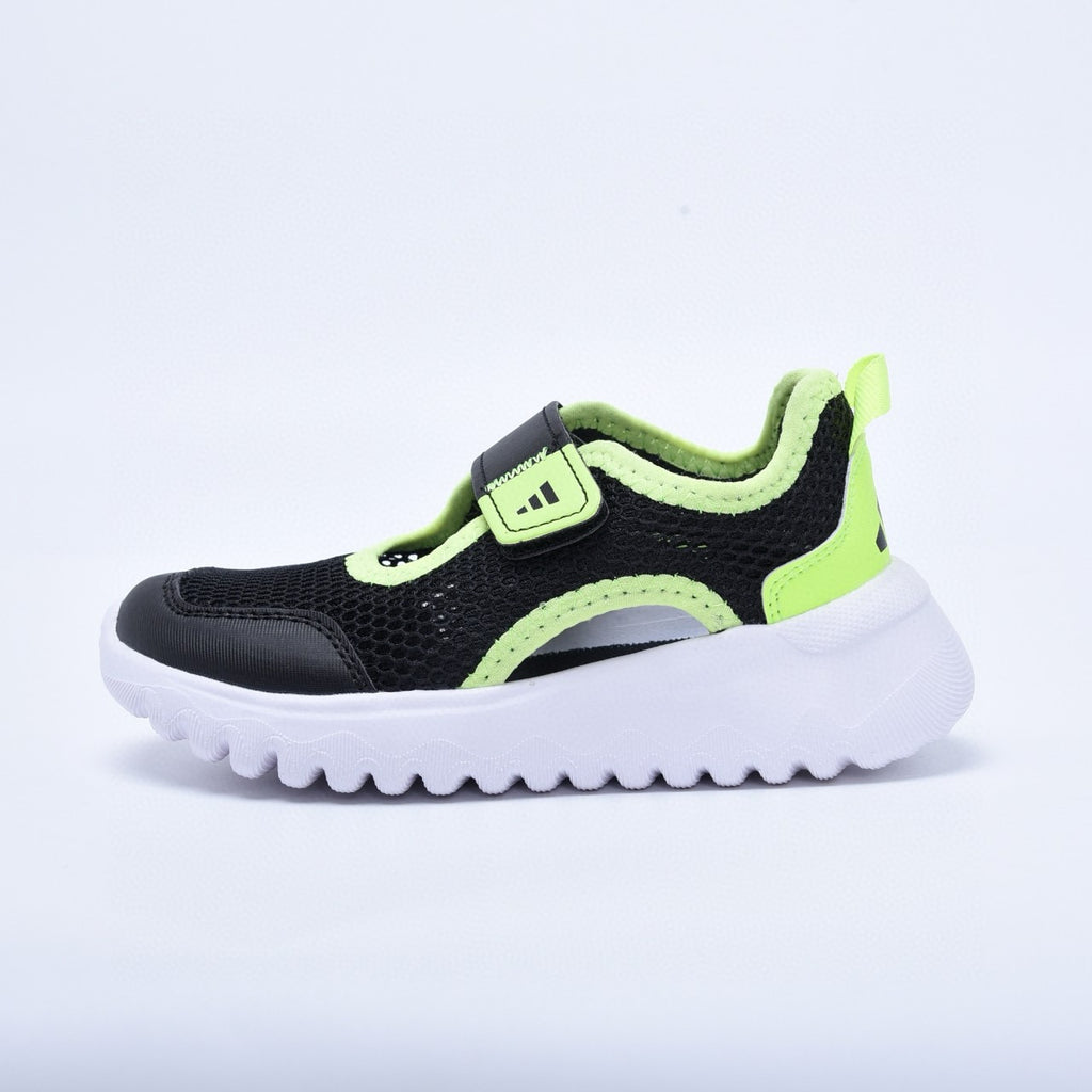 Adidas mesh single buckle sandals " Black and Yellow"