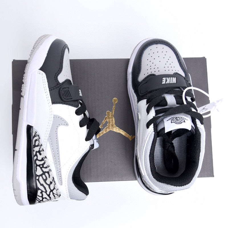 Jordan 312 low-top children's shoes" white, black, gray"