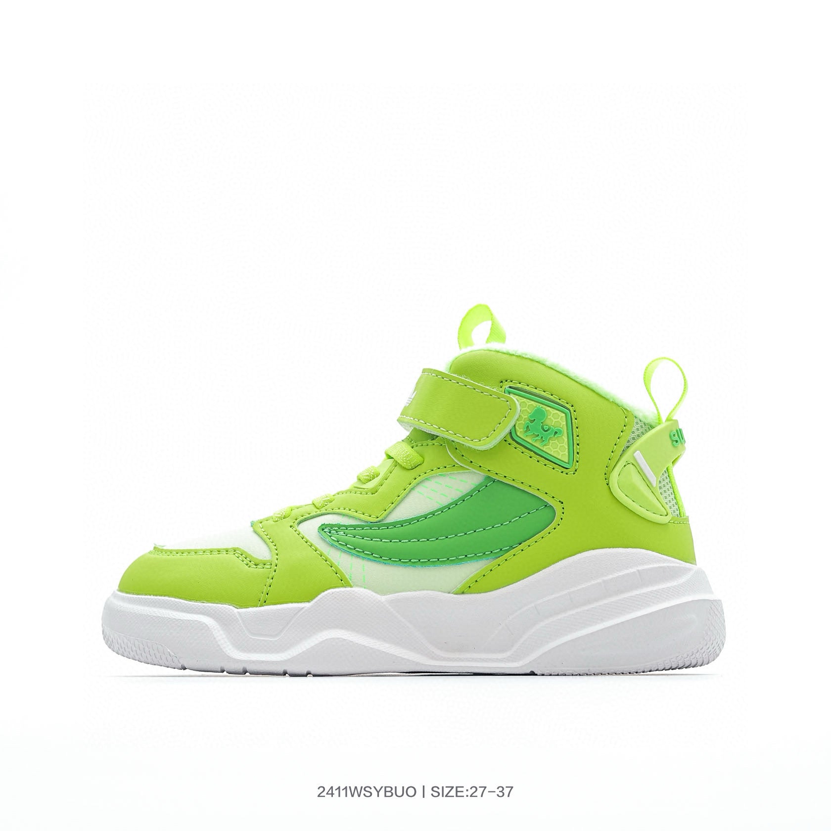 Adidas mid-cut Velcro sneakers" white, light green"