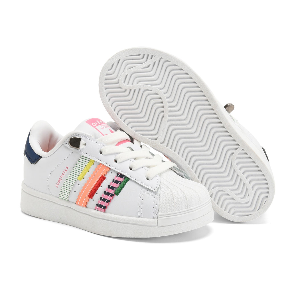Adidas shell toe lace-up sneakers " white"