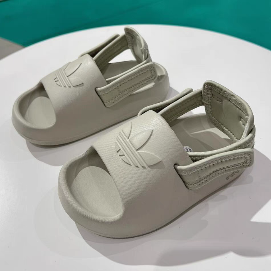 Adidas clover soft thick sole detachable two-wear children's sandals" solid light brown"