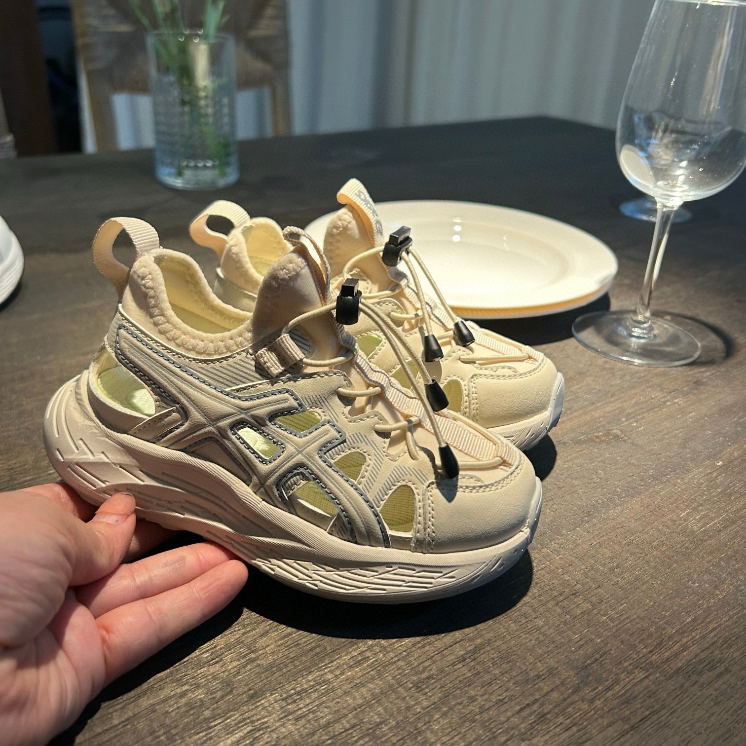 ASICS Stream Tracing Sports crocs" light beige "