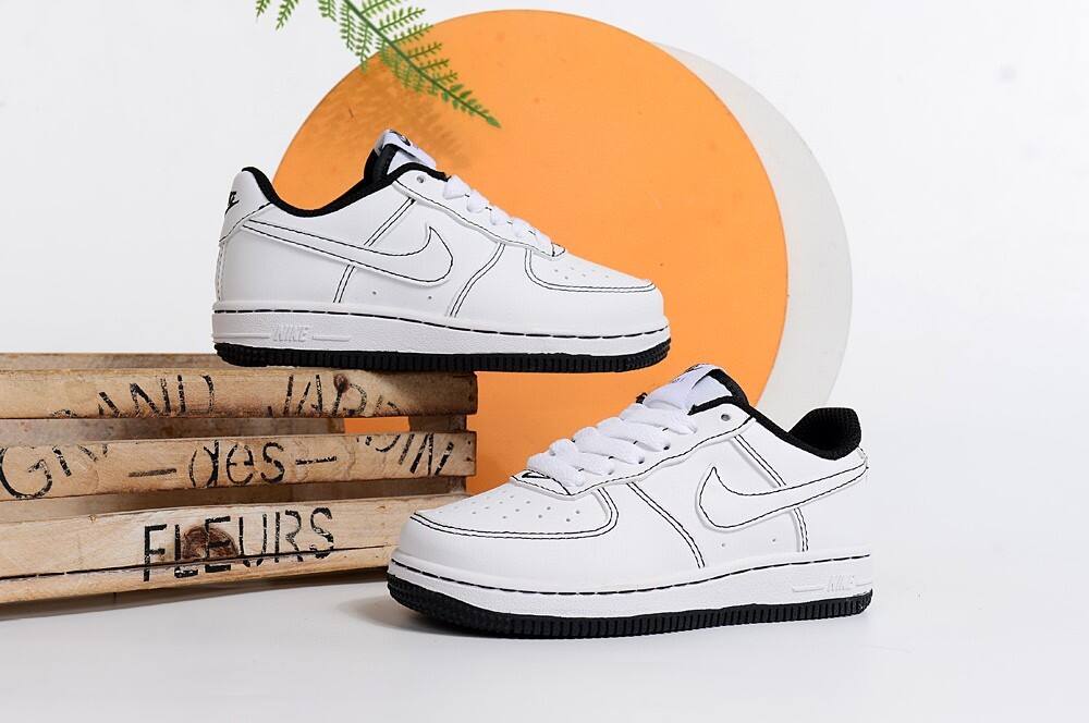 Air Force low-top lace-up sneakers" white"