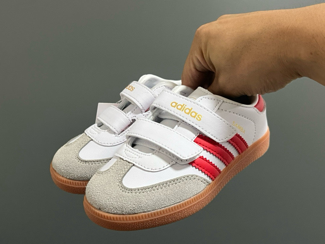 Adidas Samba Velcro Sneakers" white, red"