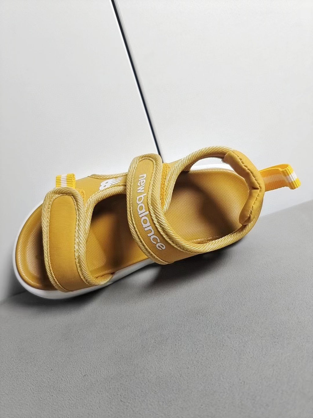 NB double velcro sandals" gold yellow"