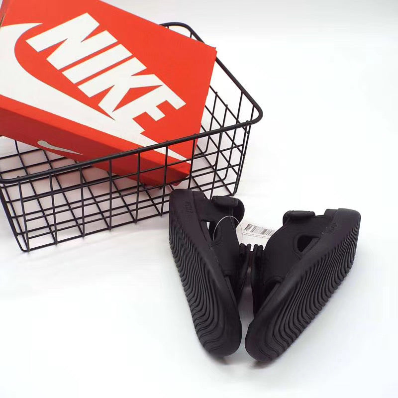 Nike fifth generation large breasted children's sandals "black"
