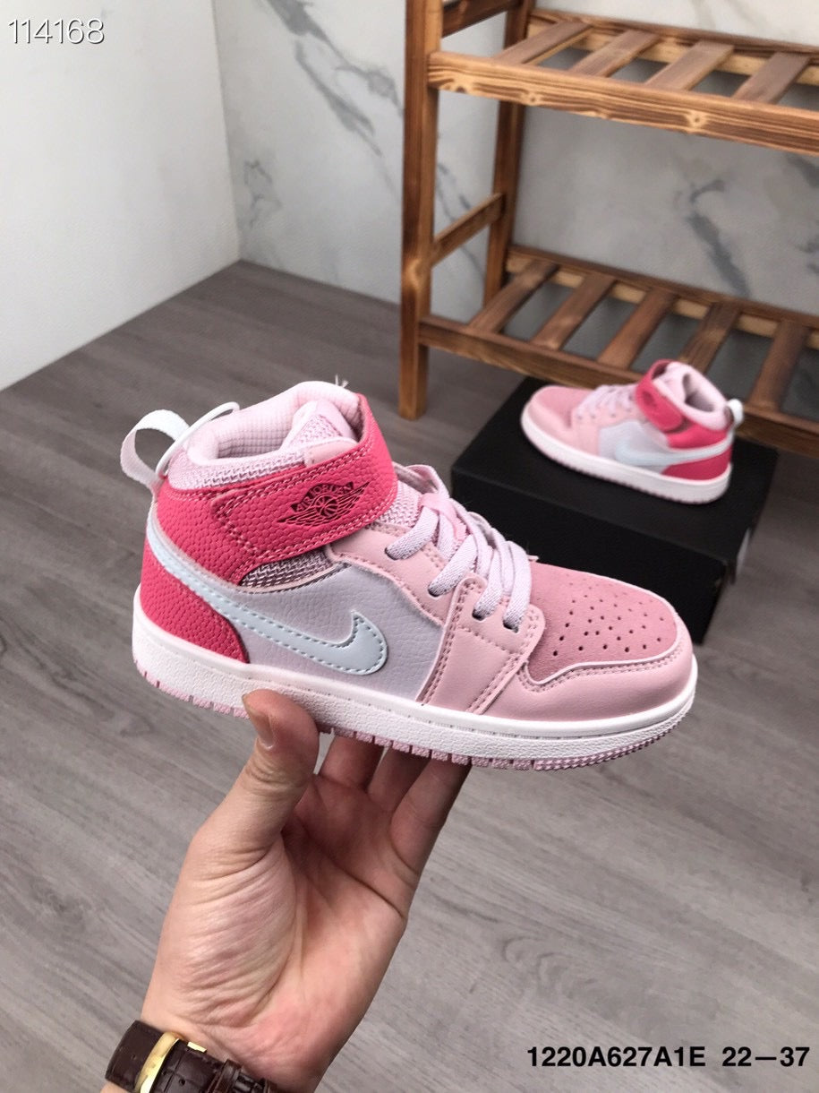 Joe's high-top Velcro children's shoes" pink"