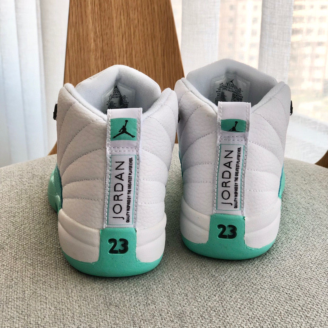Joe 12 high quality children's shoe" white and turquoise"