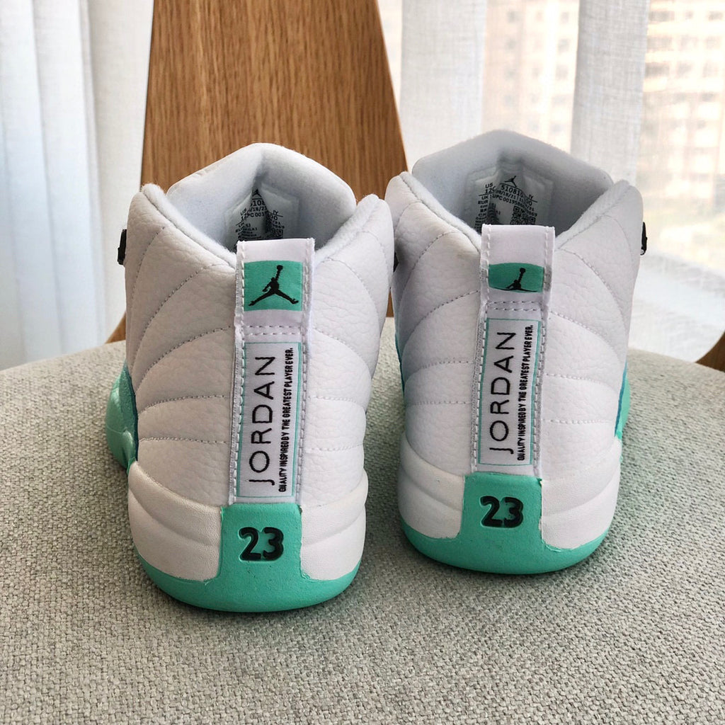 Joe 12 high quality children's shoe" white, mint green"