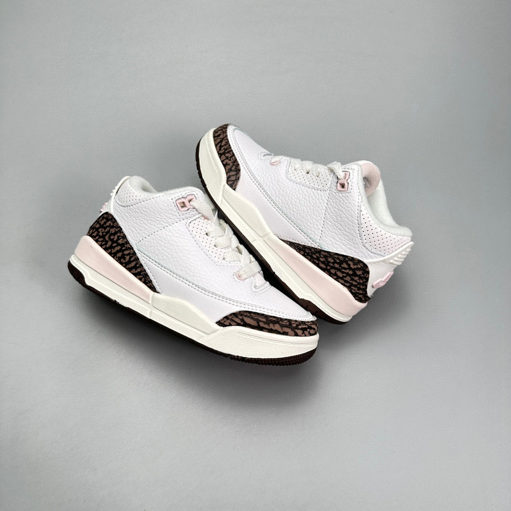 Jordan 3 children's shoes" white, dark brown"