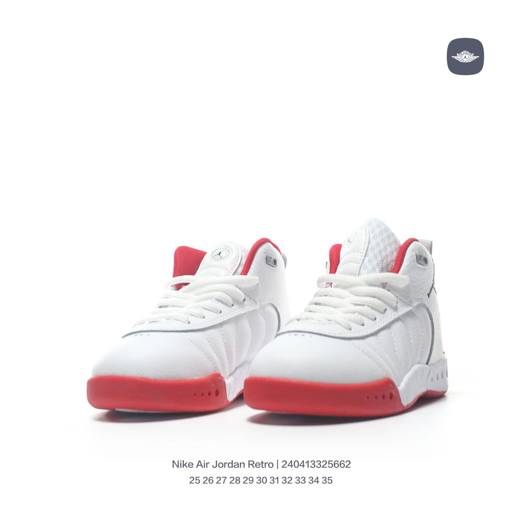 Jordan Retro-combat basketball shoes " white, red"
