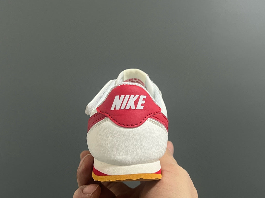 Nike Forrest Gump Classic Velcro Kids Shoes" white, red"
