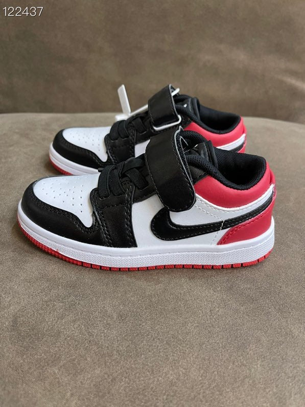 AIR JORDAN 1 low-top Velcro" white, black, red"
