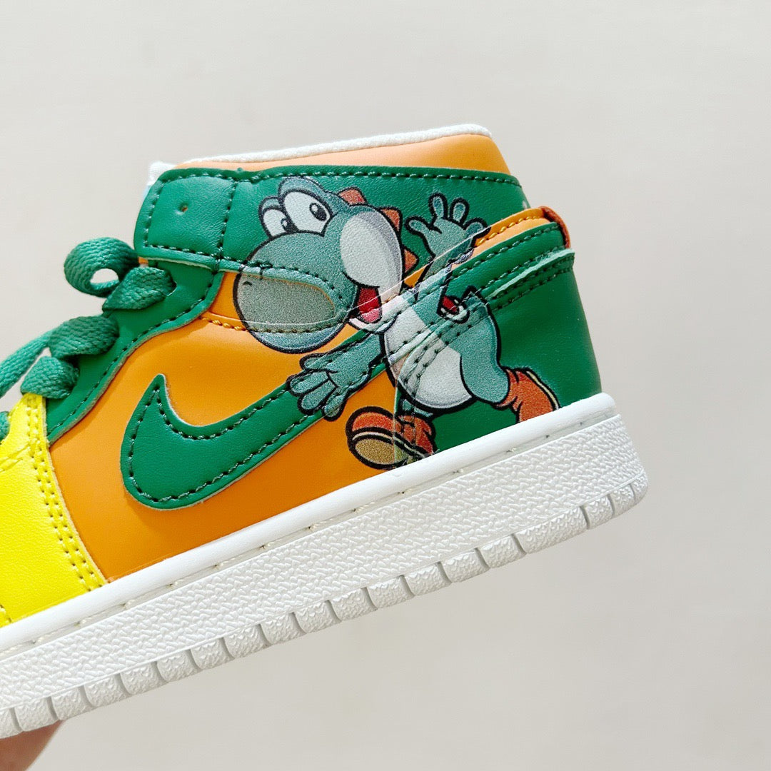 AJ1 Super Mario joint" yellow, orange, green"