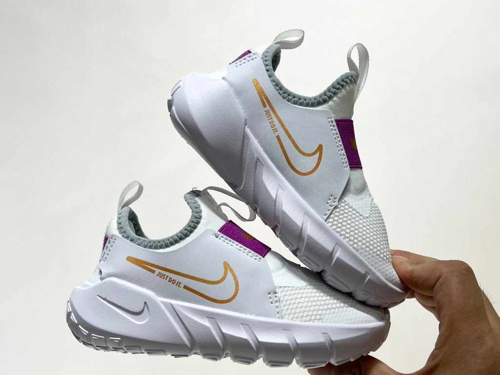 Nike's new barefoot slip" white, purple"