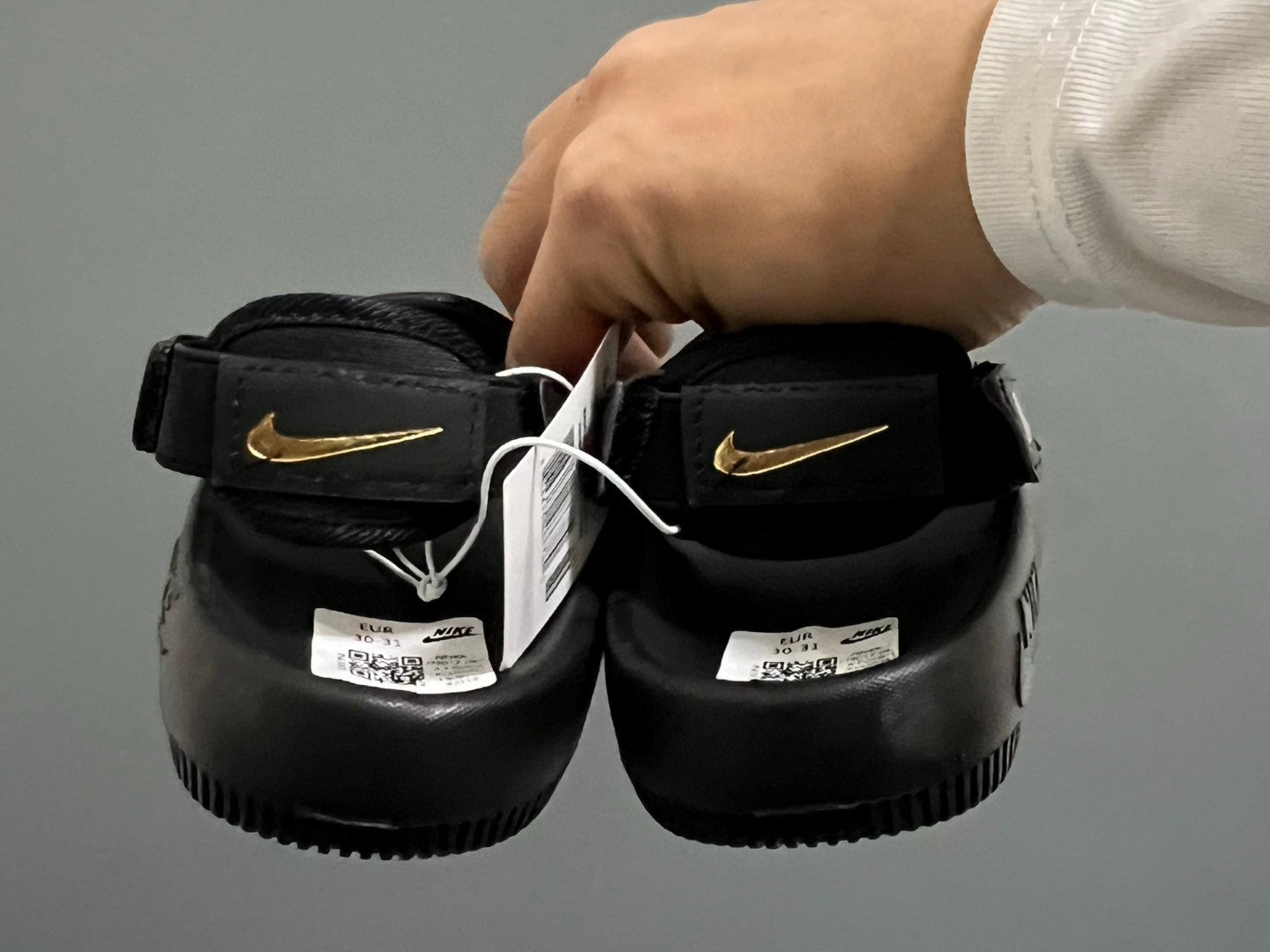 NK new two-way children's sandals" black, gold"