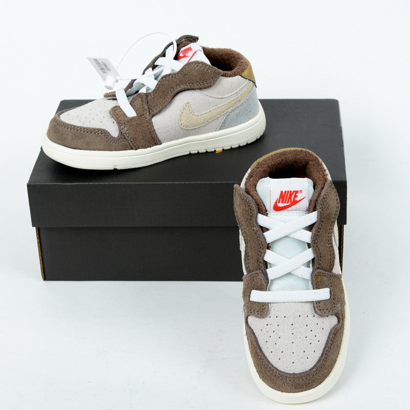 Jordan low top elastic band" brown, light gray'
