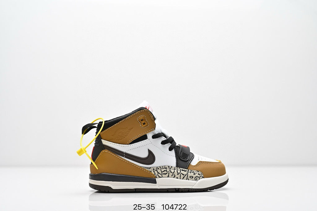 Jordan 312 children's shoes" white, & dark brown"