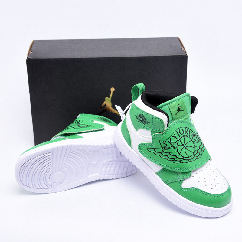 Jordan Wings Kids Shoes" white,green"